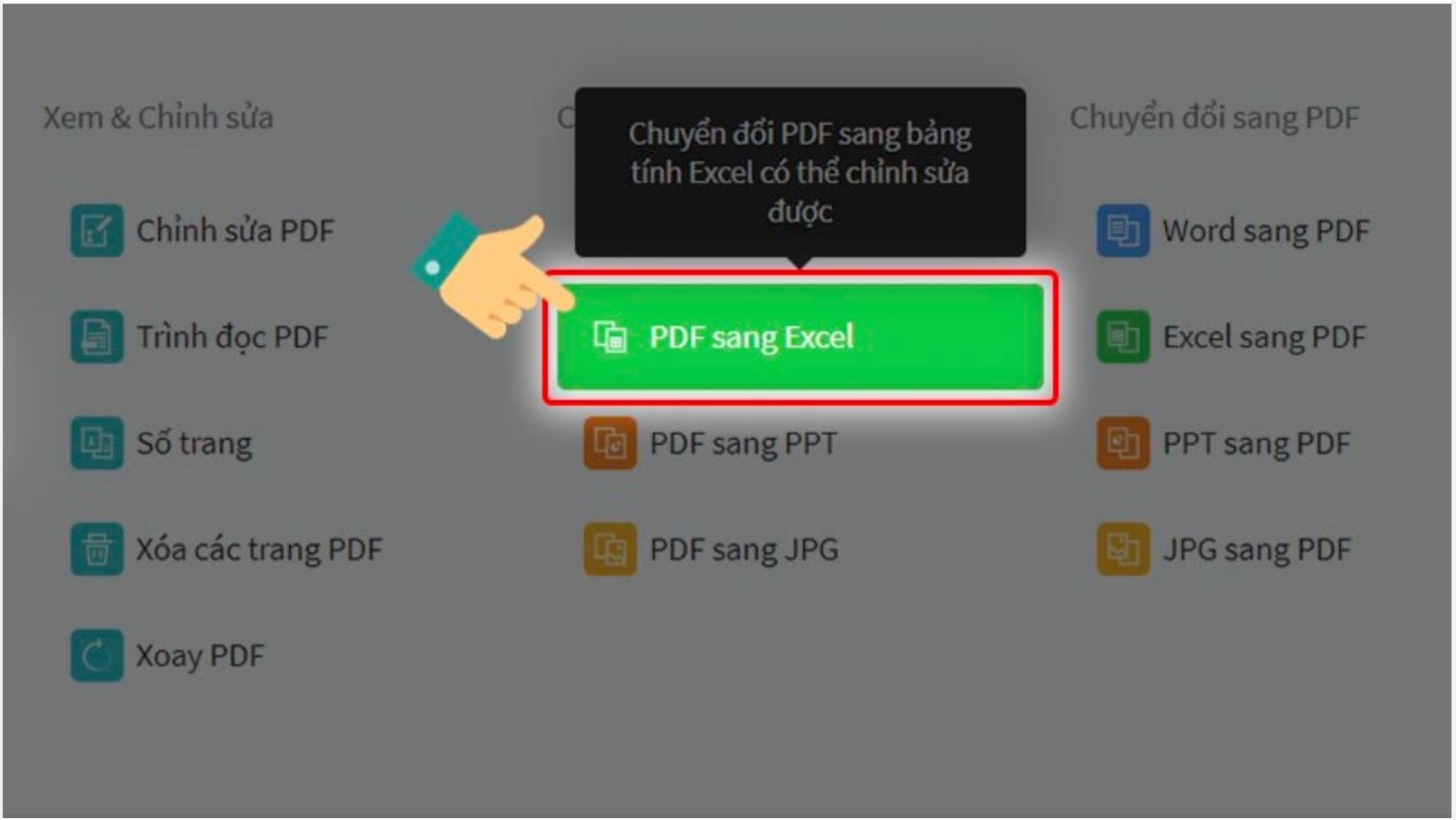 Chuyển đổi từ file PDF sang Excel