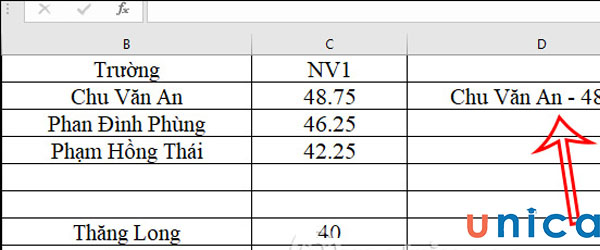 Nhập mẫu thông tin gộp