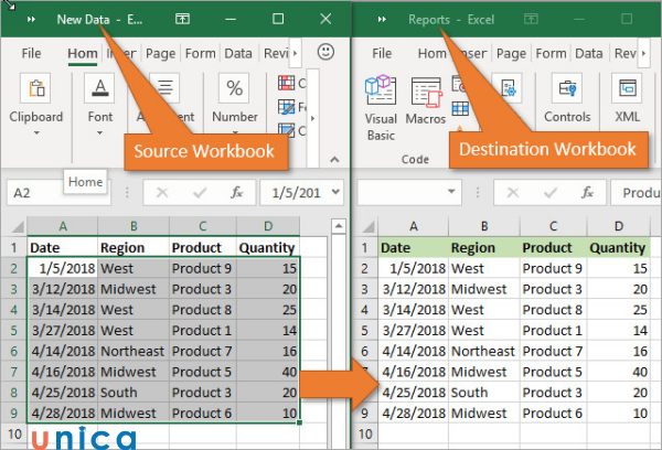 Cách lấy dữ liệu từ sheet này sang sheet khác trong Excel bằng macro