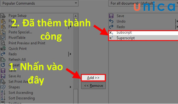 Tạo hai lệnh viết dấu mũ trong excel