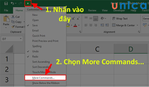 Chọn “More Command…”