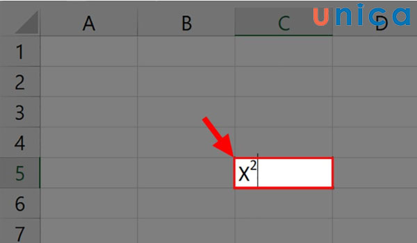 Kết quả đánh số mũ trong excel