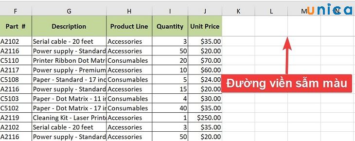 Khoá dòng trên excel thành công