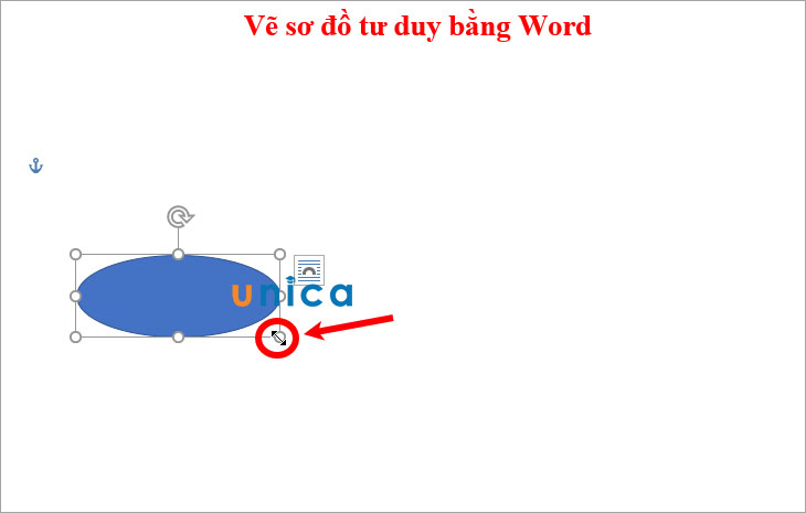 Thay đổi kích thước cho hình chủ đề vừa vẽ