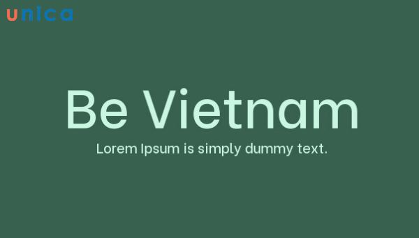 Be Vietnam là một font chữ sans serif được thiết kế bởi Nguyễn Đức Hiếu