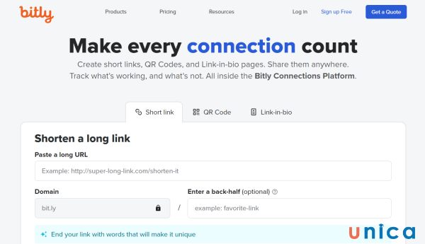 Bitly.com là một trong những trang web tạo link ngắn phổ biến nhất hiện nay