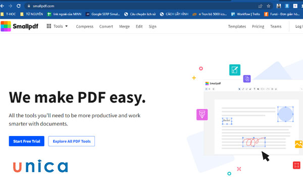 Truy cập vào SmallPDF.com