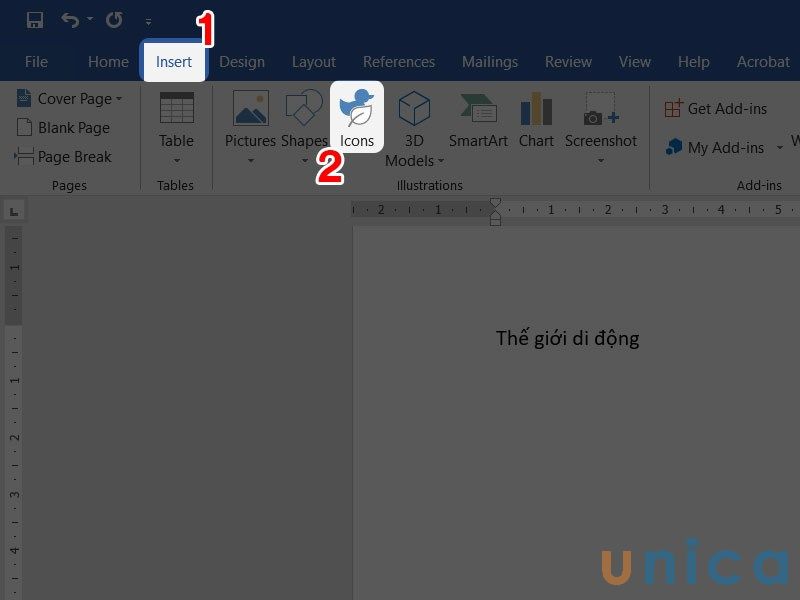 Cách chèn Icon vào Word - Hình 1