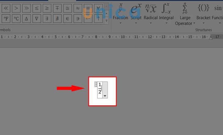 Viết phân số bằng công cụ Equation - Hình 3