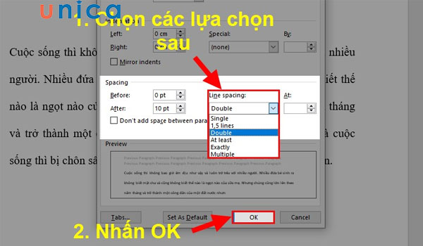 Khắc phục lỗi từng hàng chữ cách xa nhau