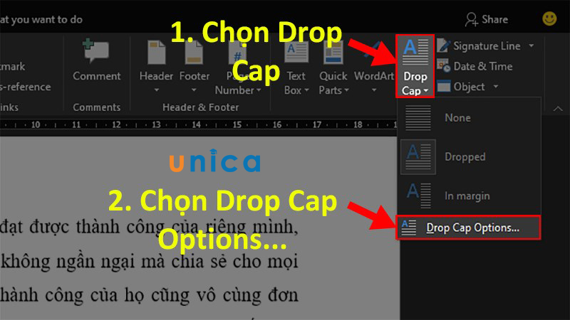 Cách chỉnh vị trí cho Dropcap trong Word - Hình 3