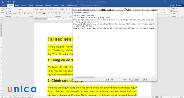 Copy văn bản có màu nền vào Notepad