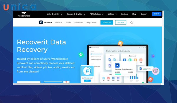 Tải Wondershare Data Recoverit về máy tính