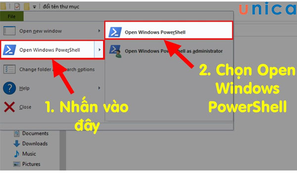 Chọn “Open Windows PowerShell”