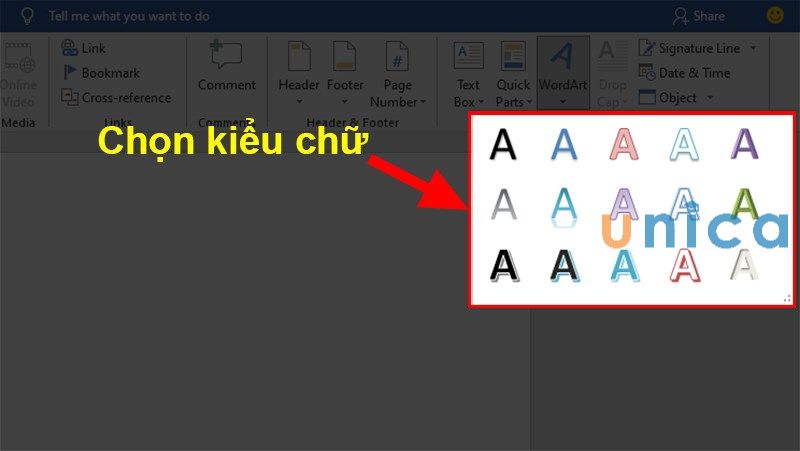 Chọn mẫu chữ mình cần