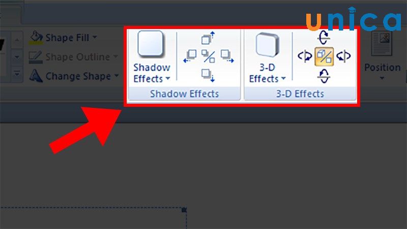 Chỉnh sửa Shadow Effects và 3-D Effects