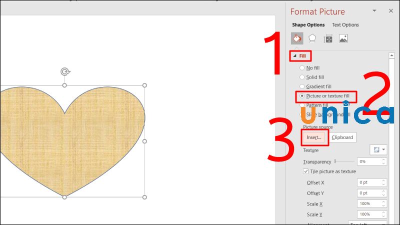 Chèn ảnh vào shape trong powerpoint