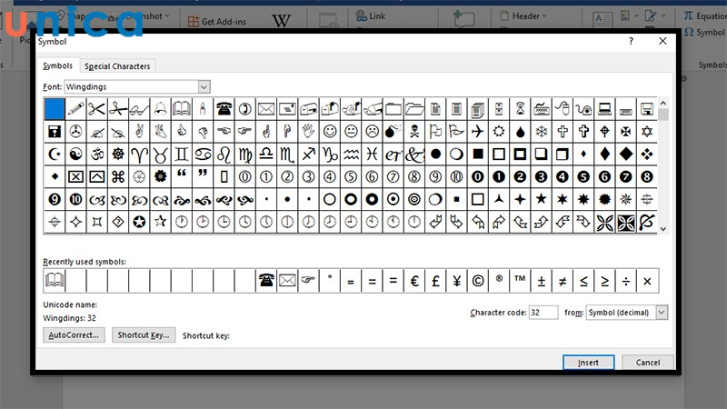 Kiểu Wingdings là một dạng font ký tự được thiết kế bởi Microsoft vào năm 1990