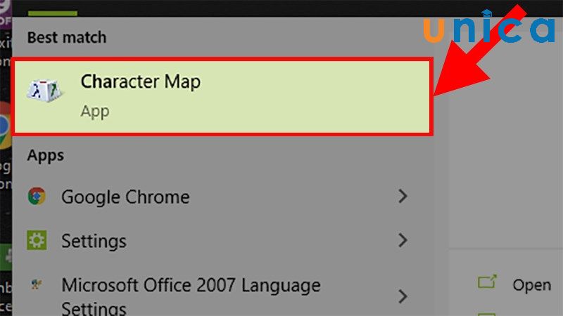 Chèn ký tự đặc biệt bằng phần mềm Character Map