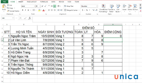 Kết quả hàm IF với điều kiện số