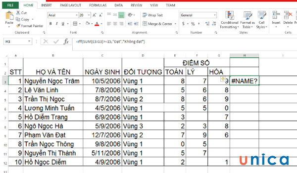 Lỗi khi sử dụng hàm