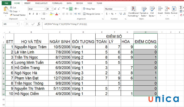 Kết quả trả về