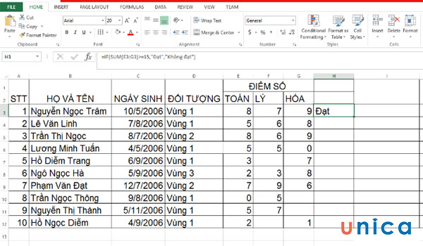 Kết quả sửa lỗi