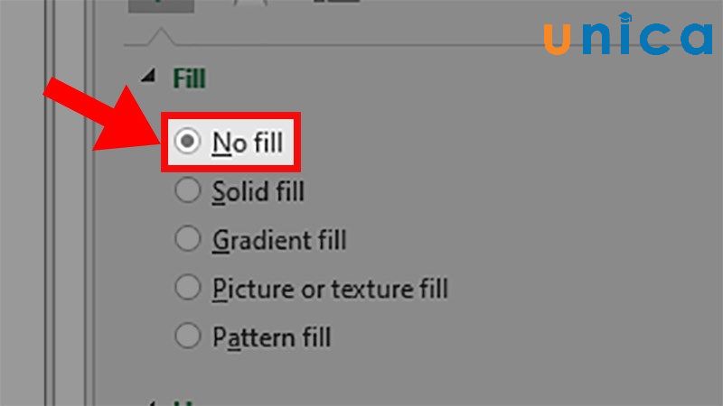 Tích chọn No fill