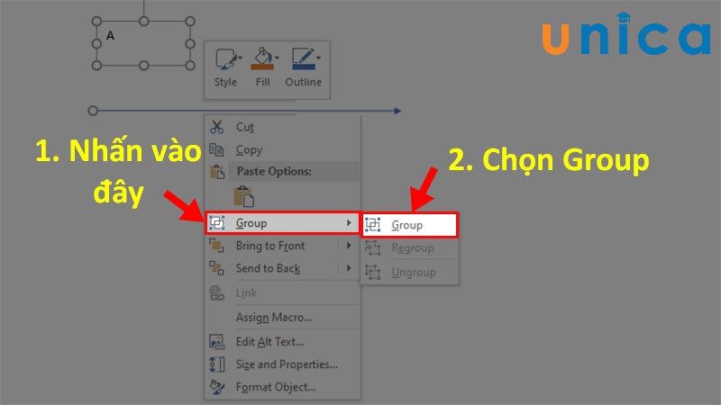 Chọn tiếp lệnh Group