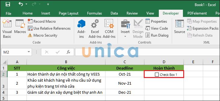 Kết quả của cách tạo nút bấm trong excel