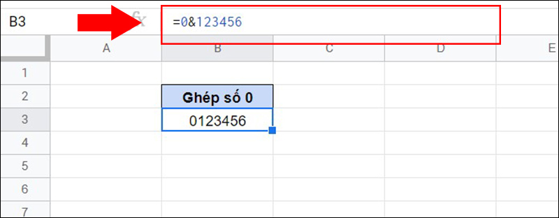 Ghép số 0 vào ô