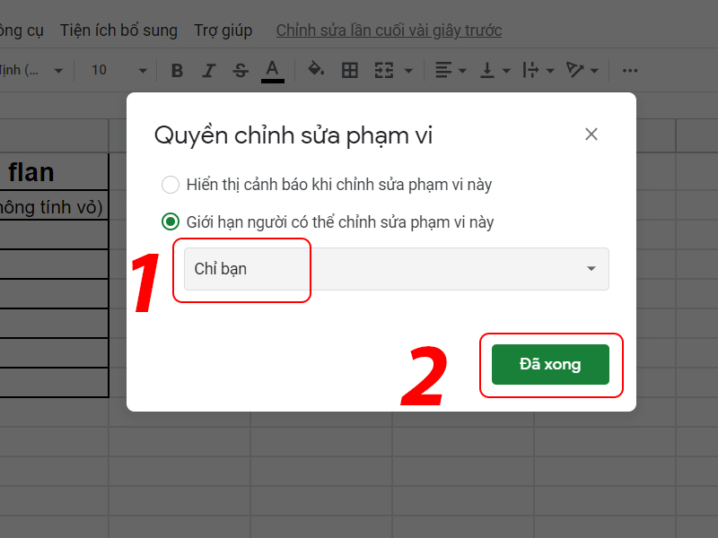 Chỉ bạn mới có thể chỉnh sửa