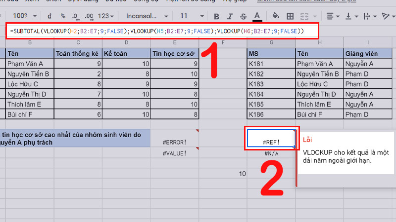 Lỗi #REF