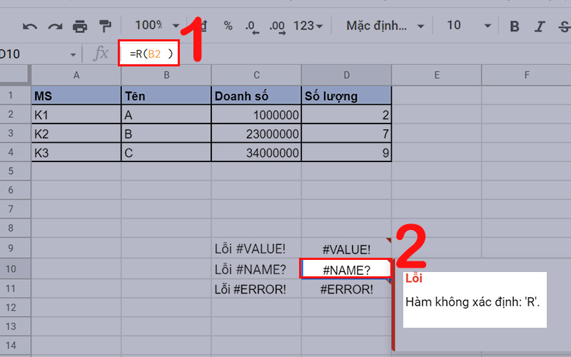 Lỗi #NAME?