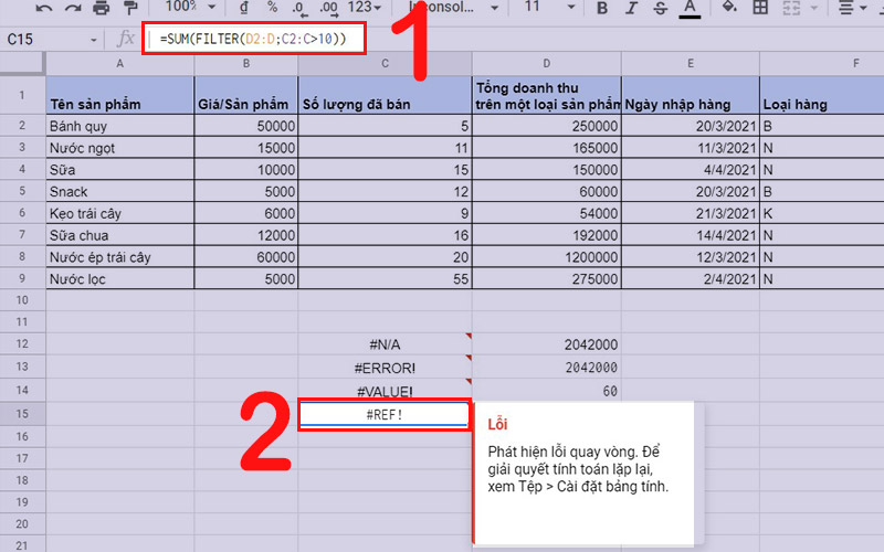 Lỗi #REF