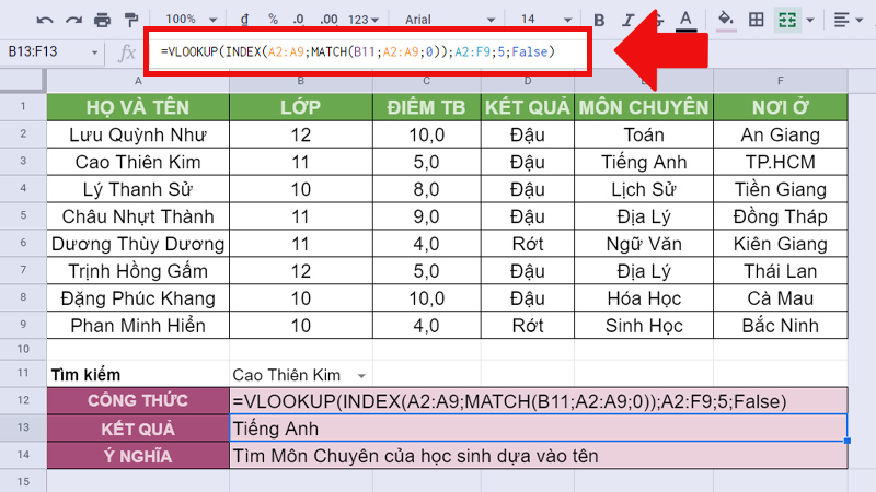 Kết hợp nhiều điều kiện