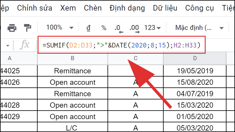 Công thức tính tổng Discount