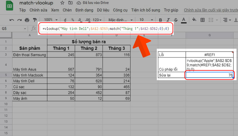 Sửa lỗi #REF