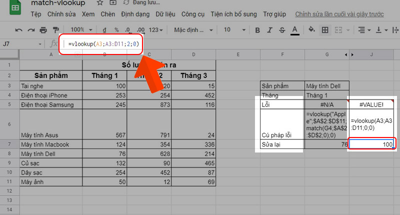 Sữa lỗi #VALUE