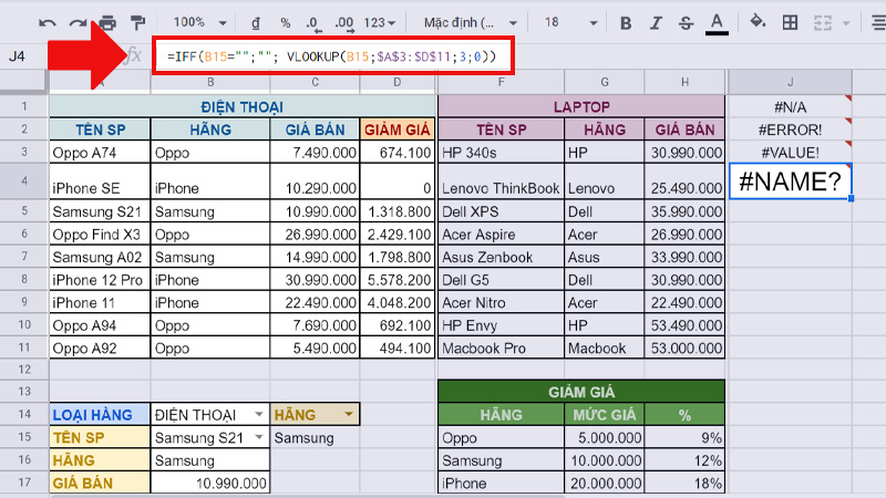 Lỗi #NAME?