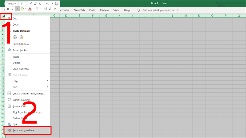Hướng dẫn xóa các Hyperlink trong Excel