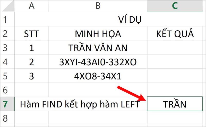 Nhấn Enter để hiển thị kết quả.