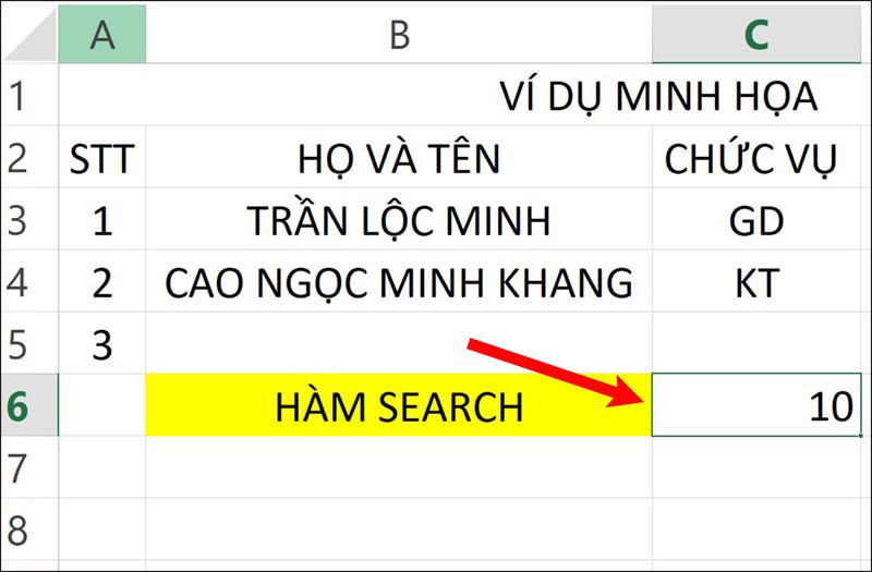 Nhấn Enter để hiển thị kết quả.