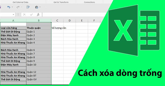 3 cách xóa toàn bộ dòng trống trong Excel nhanh, hiệu quả