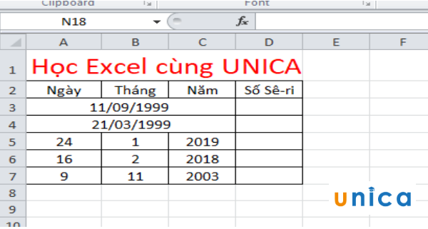 Hàm datevalue chuyển đổi ngày tháng