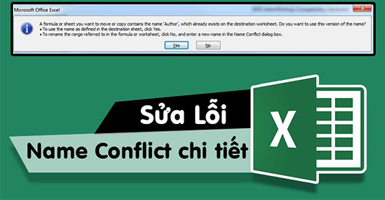 Cách khắc phục lỗi Name Conflict trong Excel 100% thành công