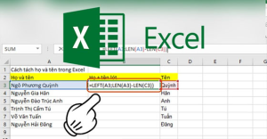 Cách tách họ và tên thành cột riêng trong Excel đơn giản