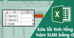 Sửa lỗi tính tổng hàm SUM bằng 0 trong Excel 100% thành công