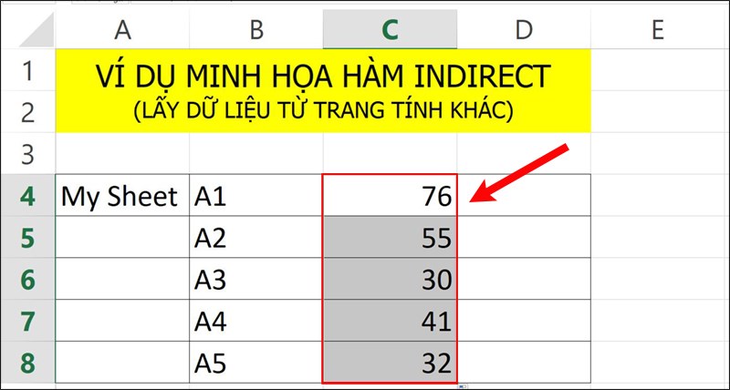 Nhấn Enter để hiển thị kết quả.