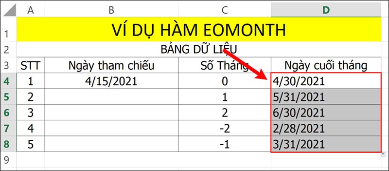 Nhấn Enter để hiển thị kết quả.